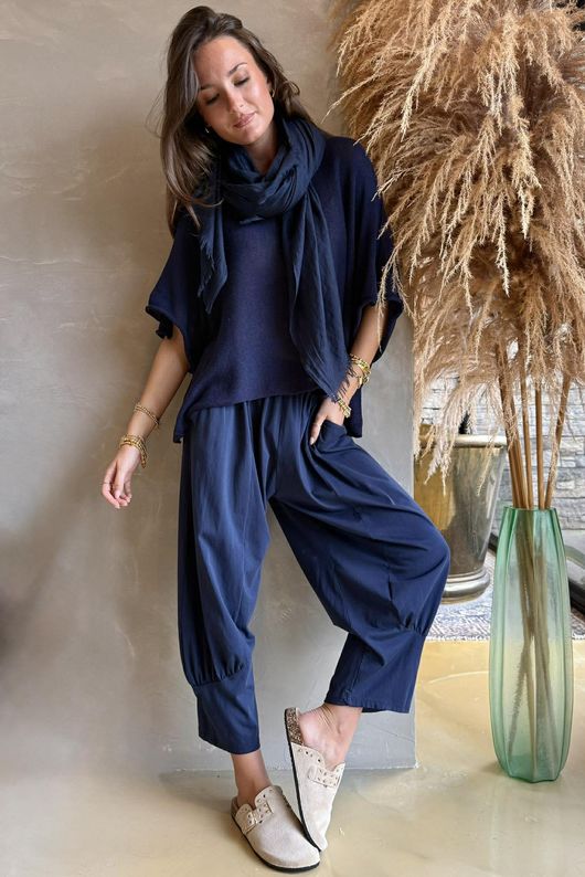 Jo Jo Quirky Classic Barrel Pant Navy